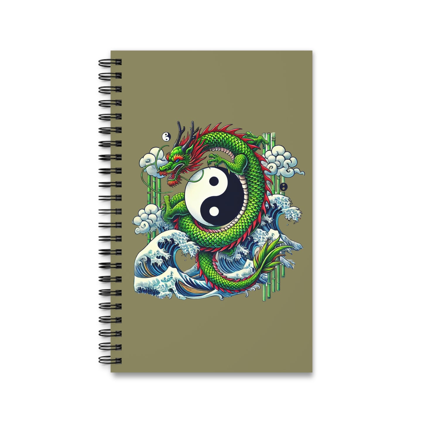 Yin & Yang Dragon - Spiral Notebook