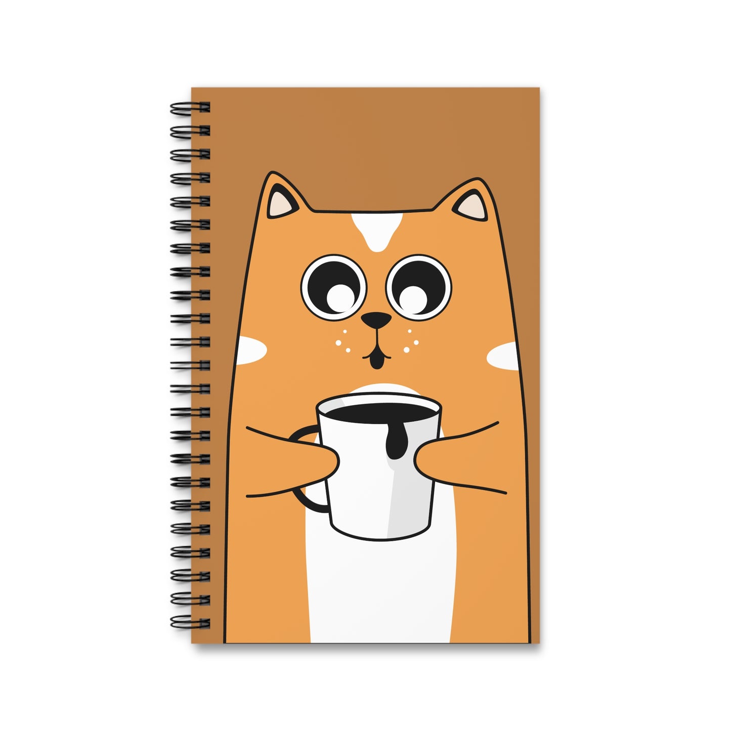 Coffee cat - Spiral Notebook