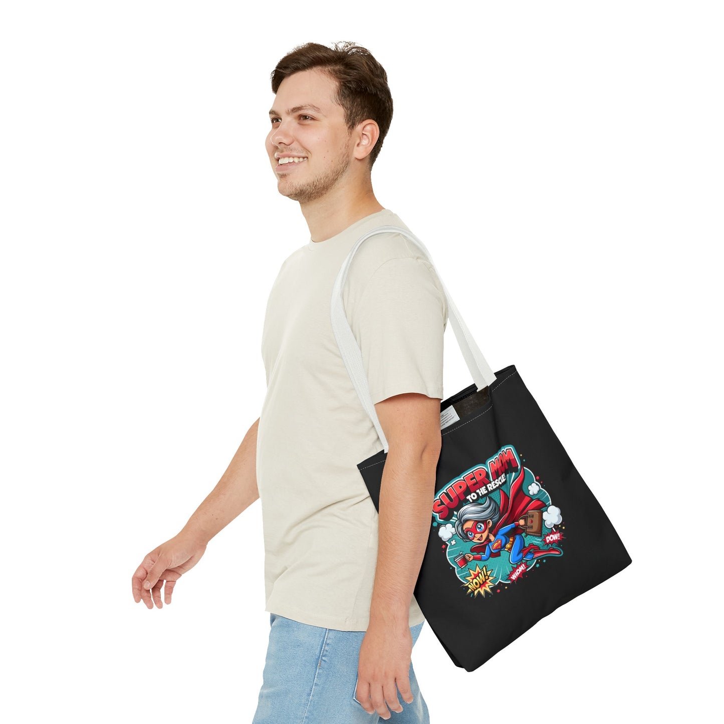 Super Mom to the rescue - Full colour tote bag