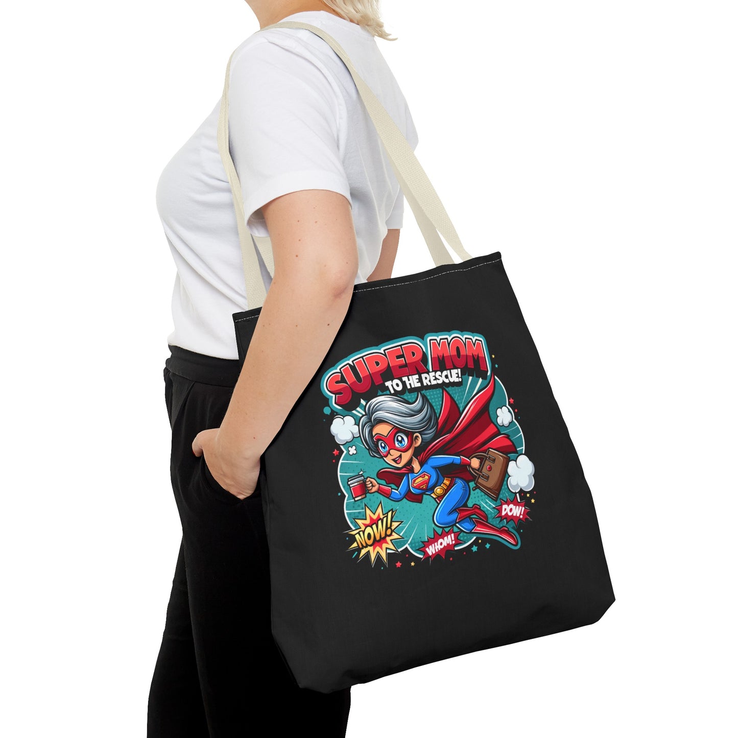 Super Mom to the rescue - Full colour tote bag