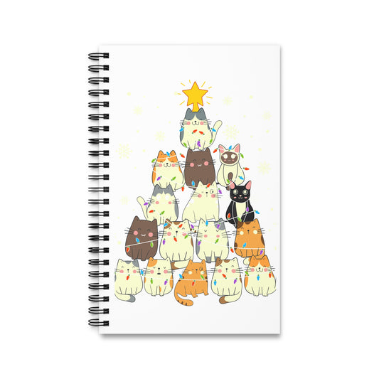 Christmas tree of cats - Spiral Notebook