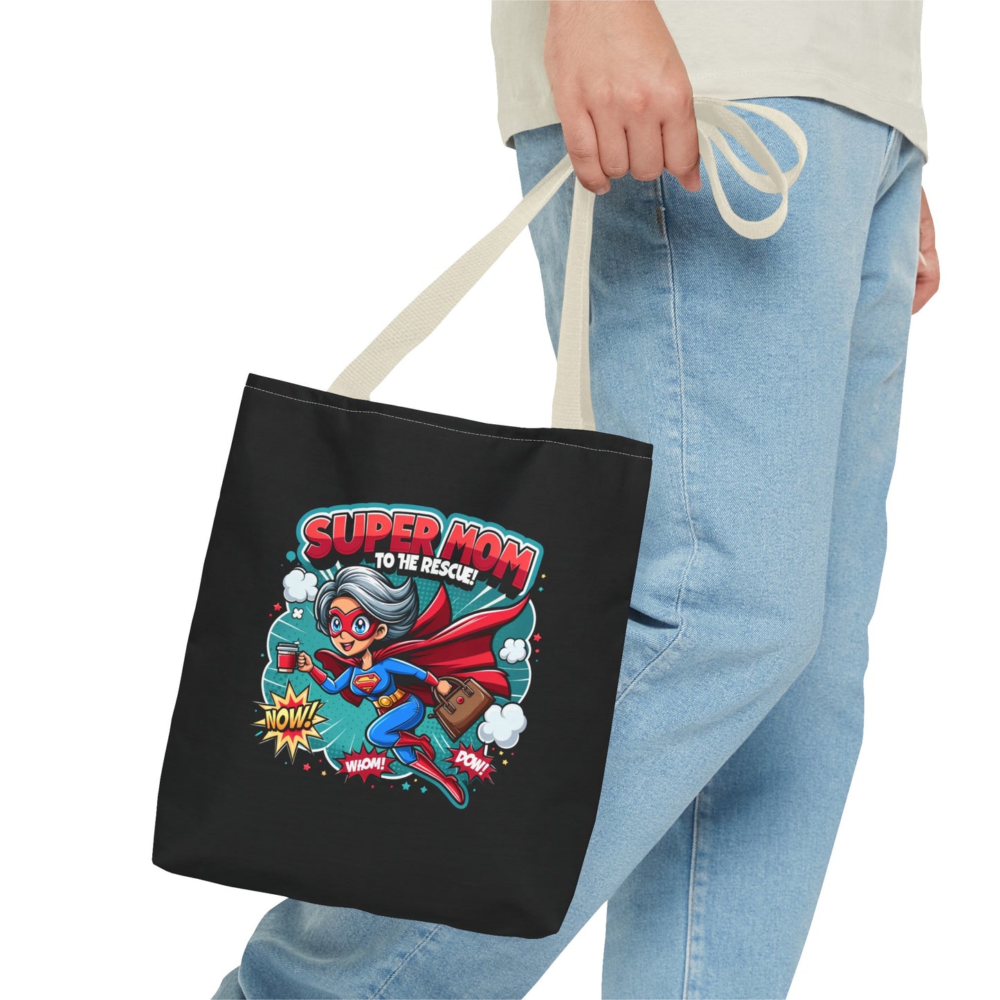 Super Mom to the rescue - Full colour tote bag