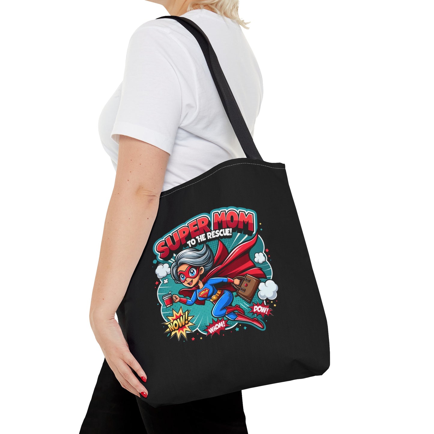 Super Mom to the rescue - Full colour tote bag