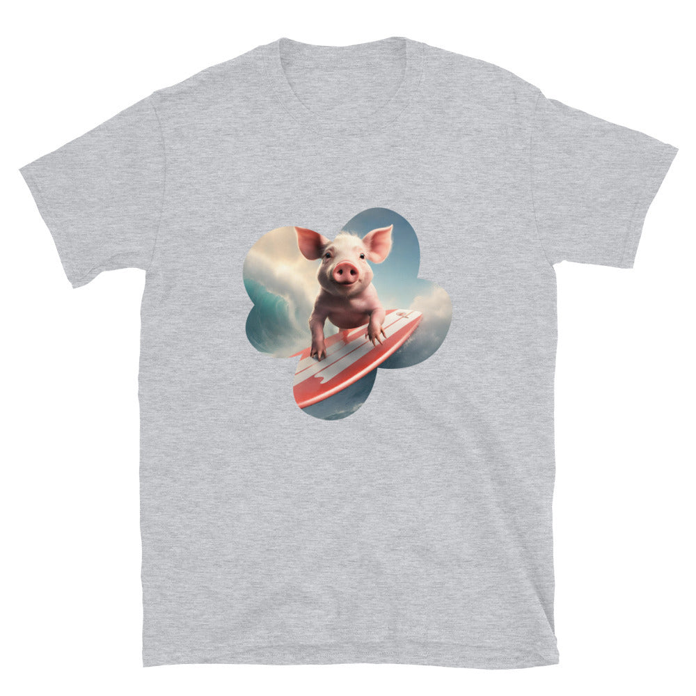 Surfing Pig - Unisex T-Shirt