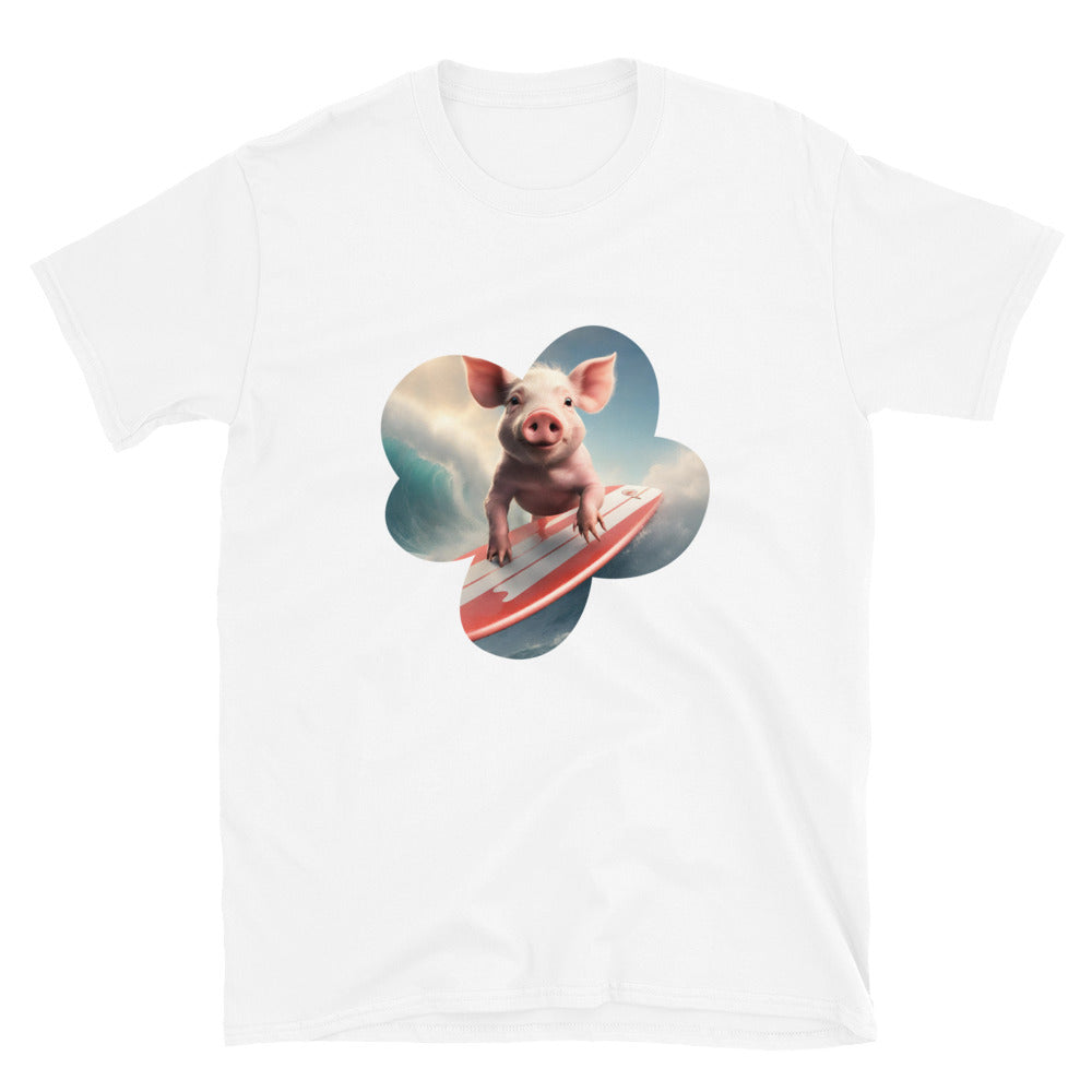 Surfing Pig - Unisex T-Shirt