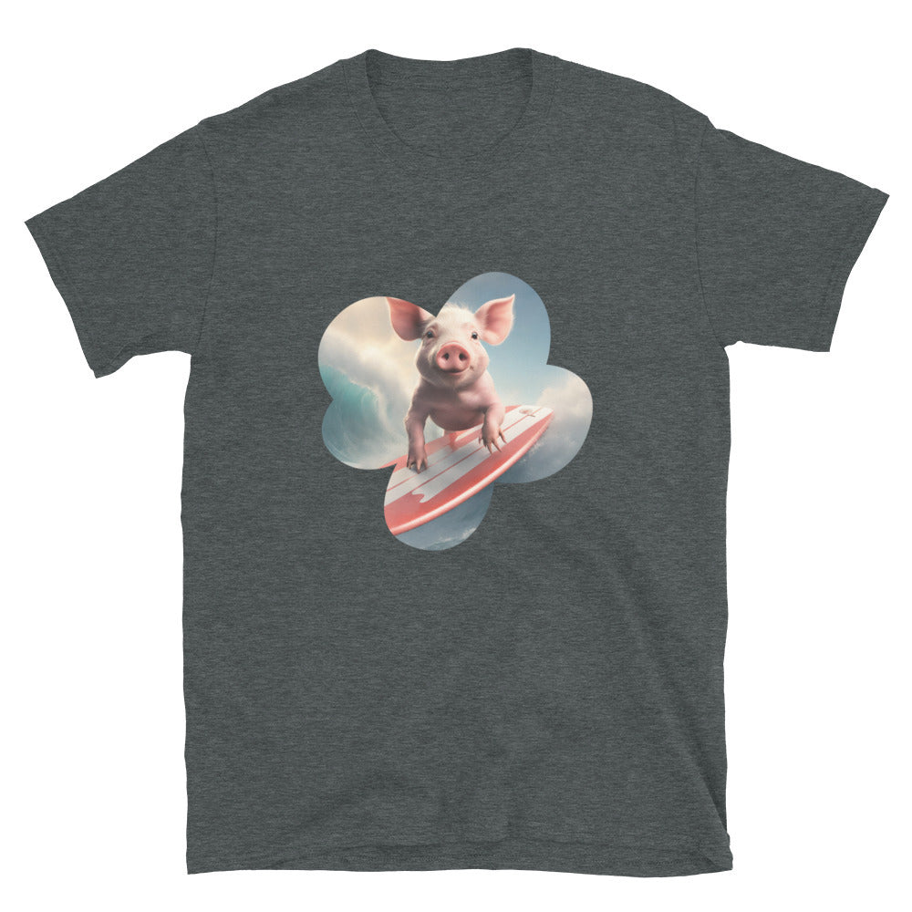 Surfing Pig - Unisex T-Shirt