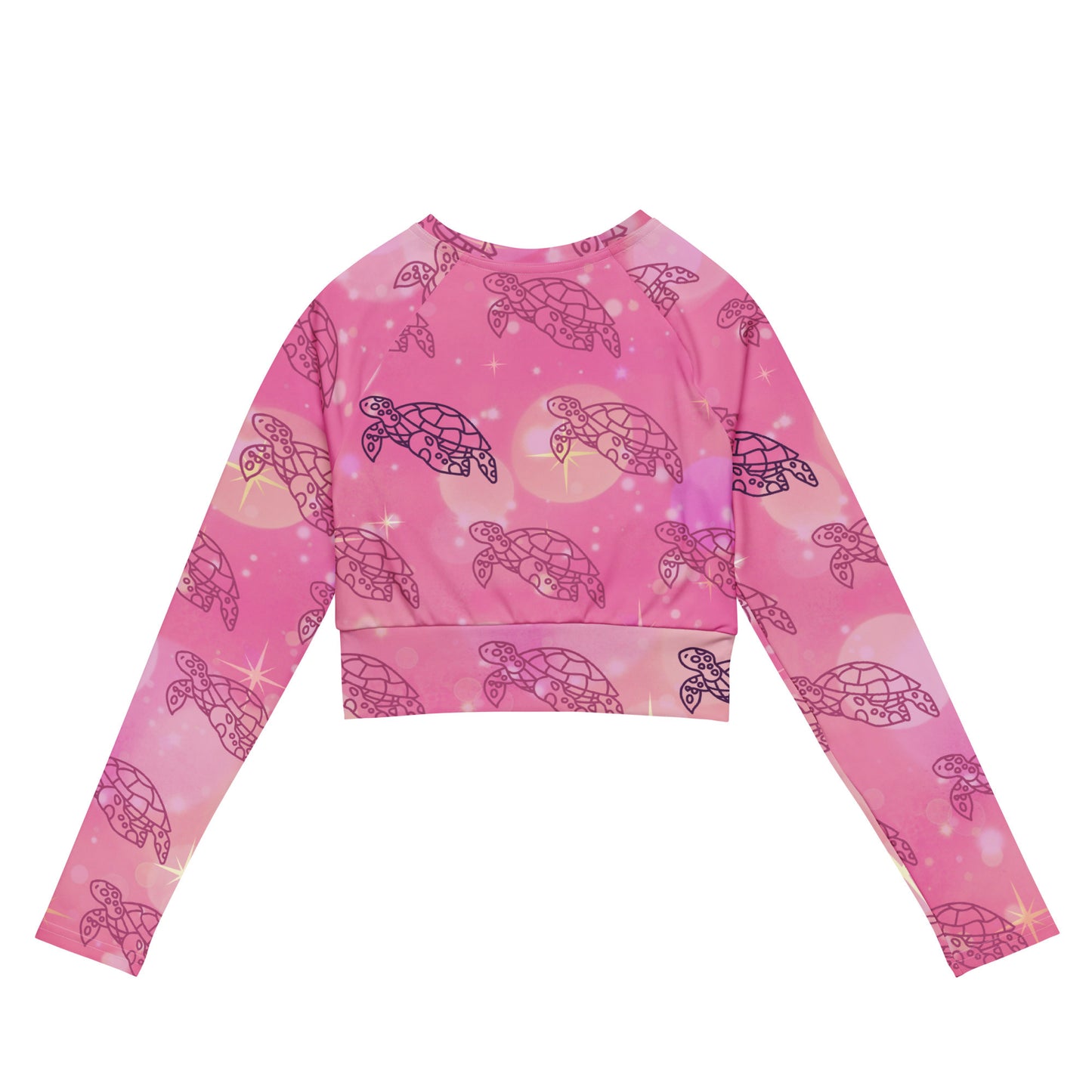 Pink turtles - Long-sleeve crop top