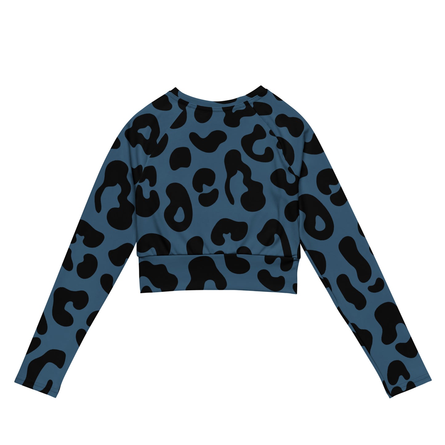 Cheetah blue - Long-sleeve crop top