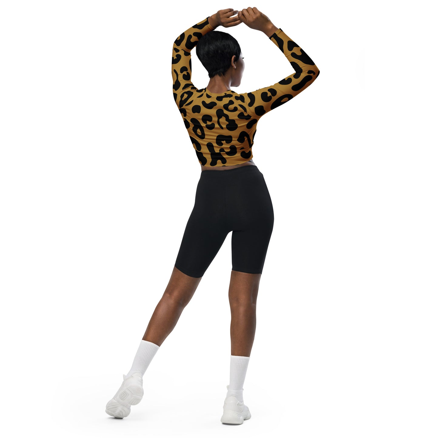 Cheetah gold - Long-sleeve crop top