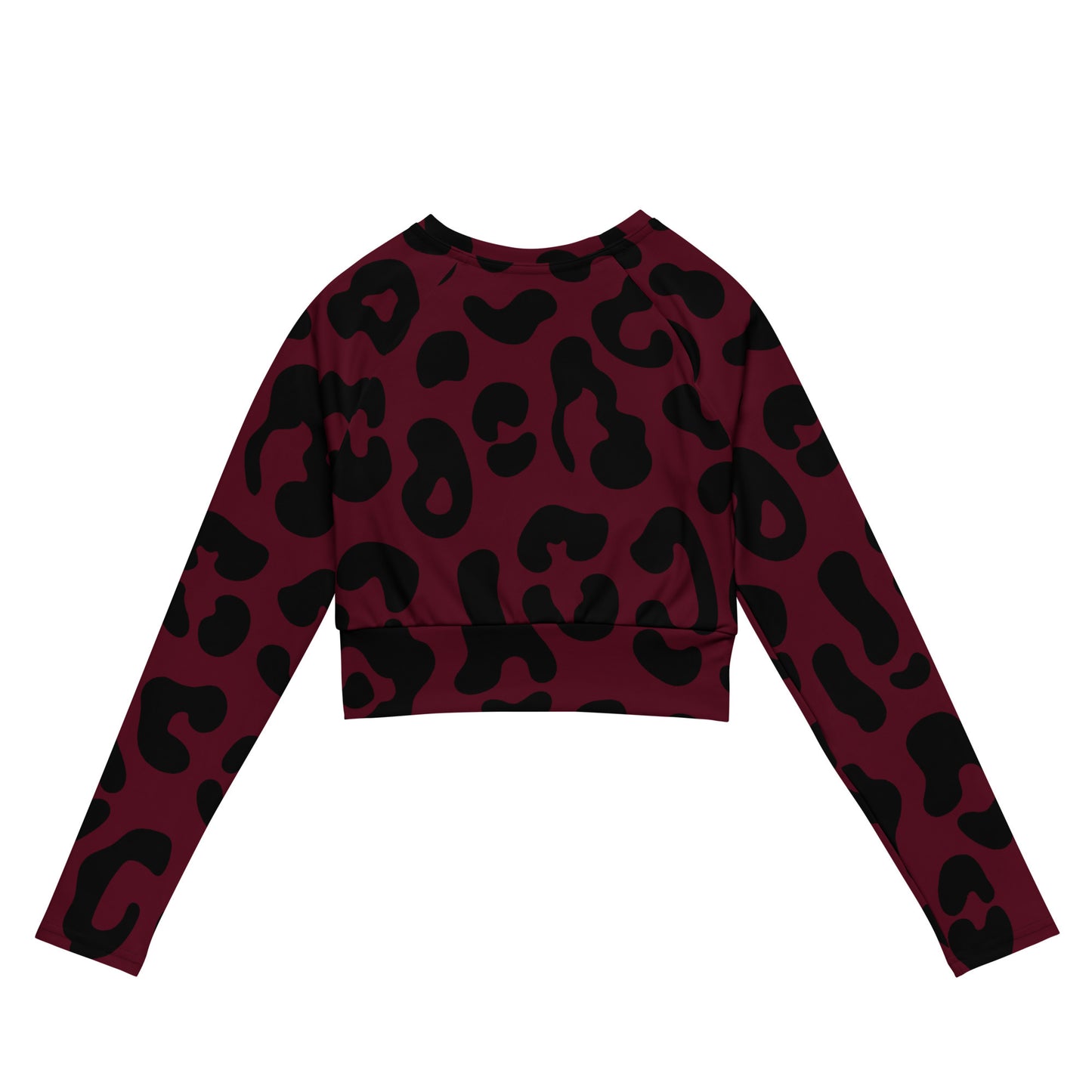 Cheetah red - Long-sleeve crop top