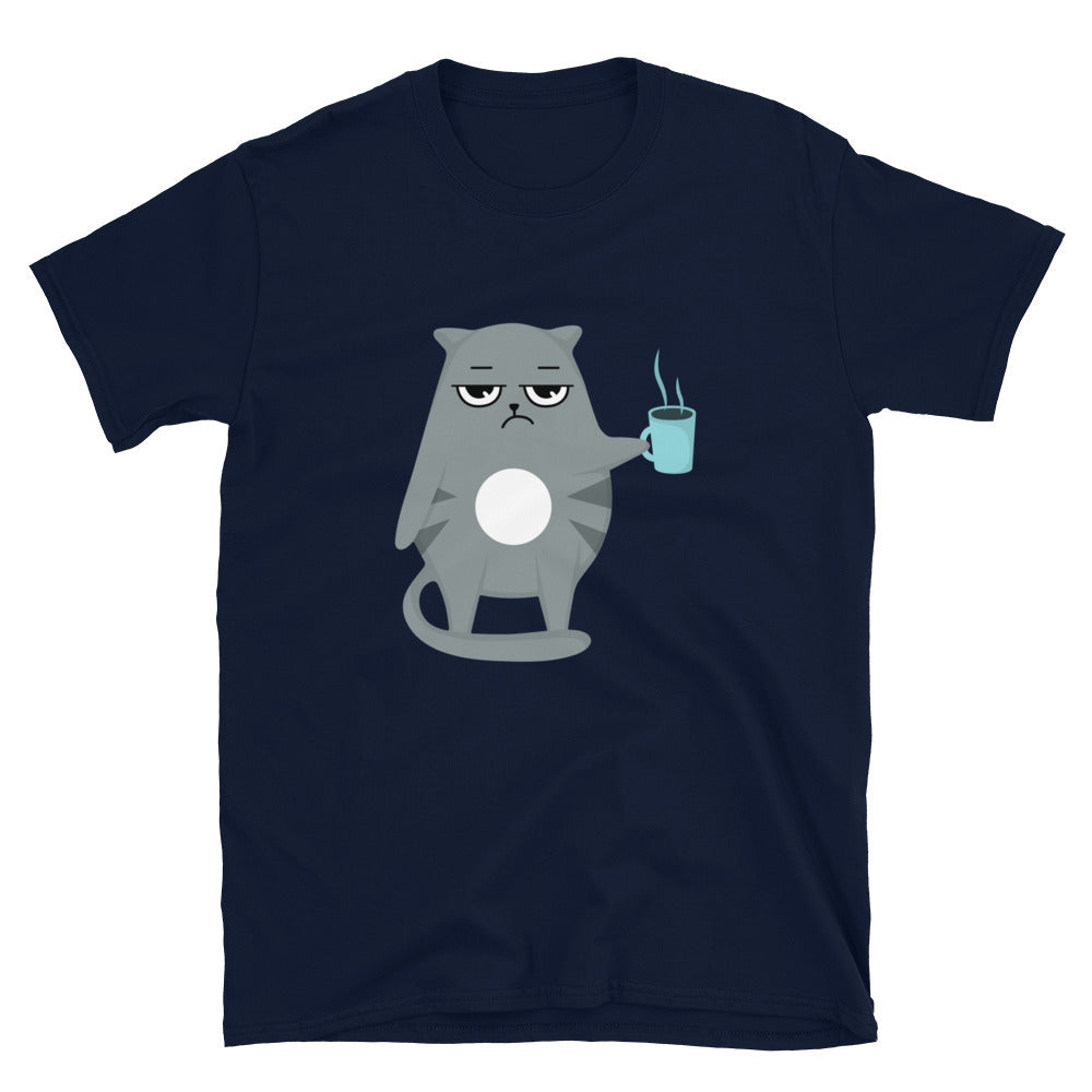 Grumpy coffee cat - Unisex T-Shirt