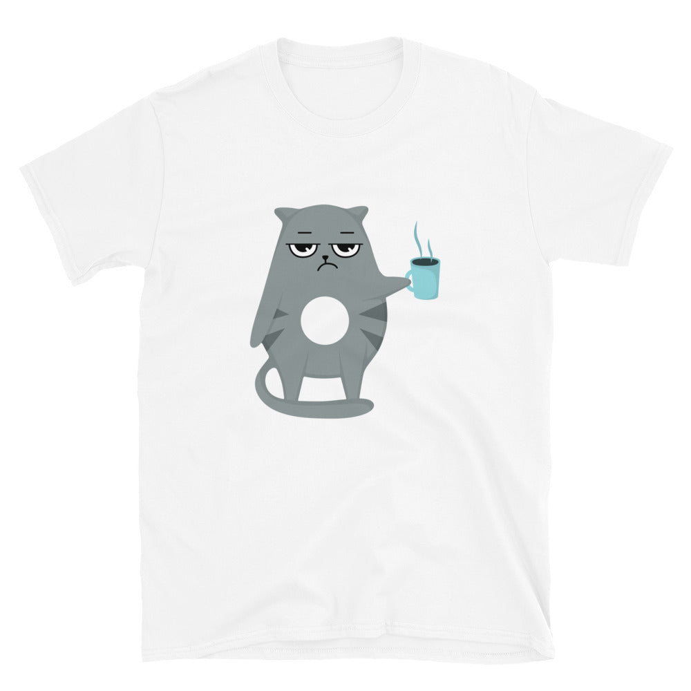 Grumpy coffee cat - Unisex T-Shirt