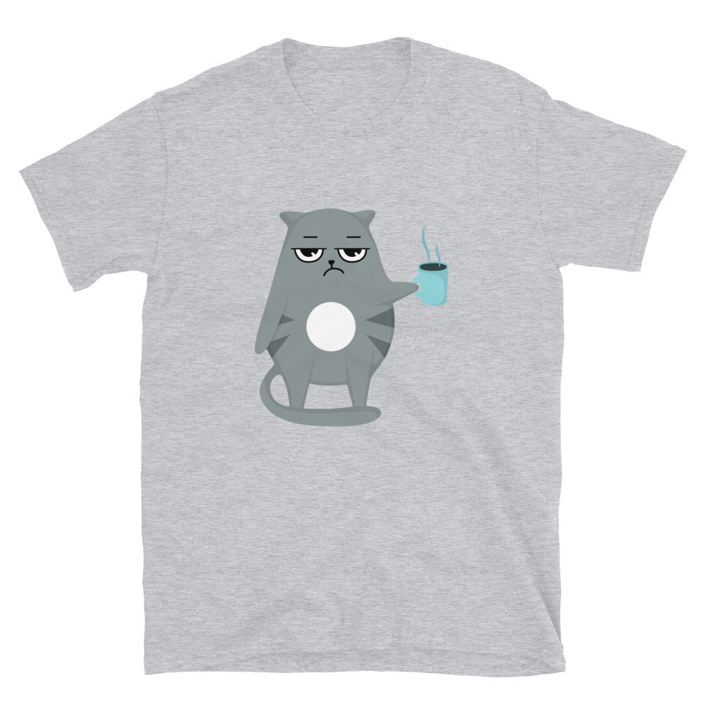 Grumpy coffee cat - Unisex T-Shirt