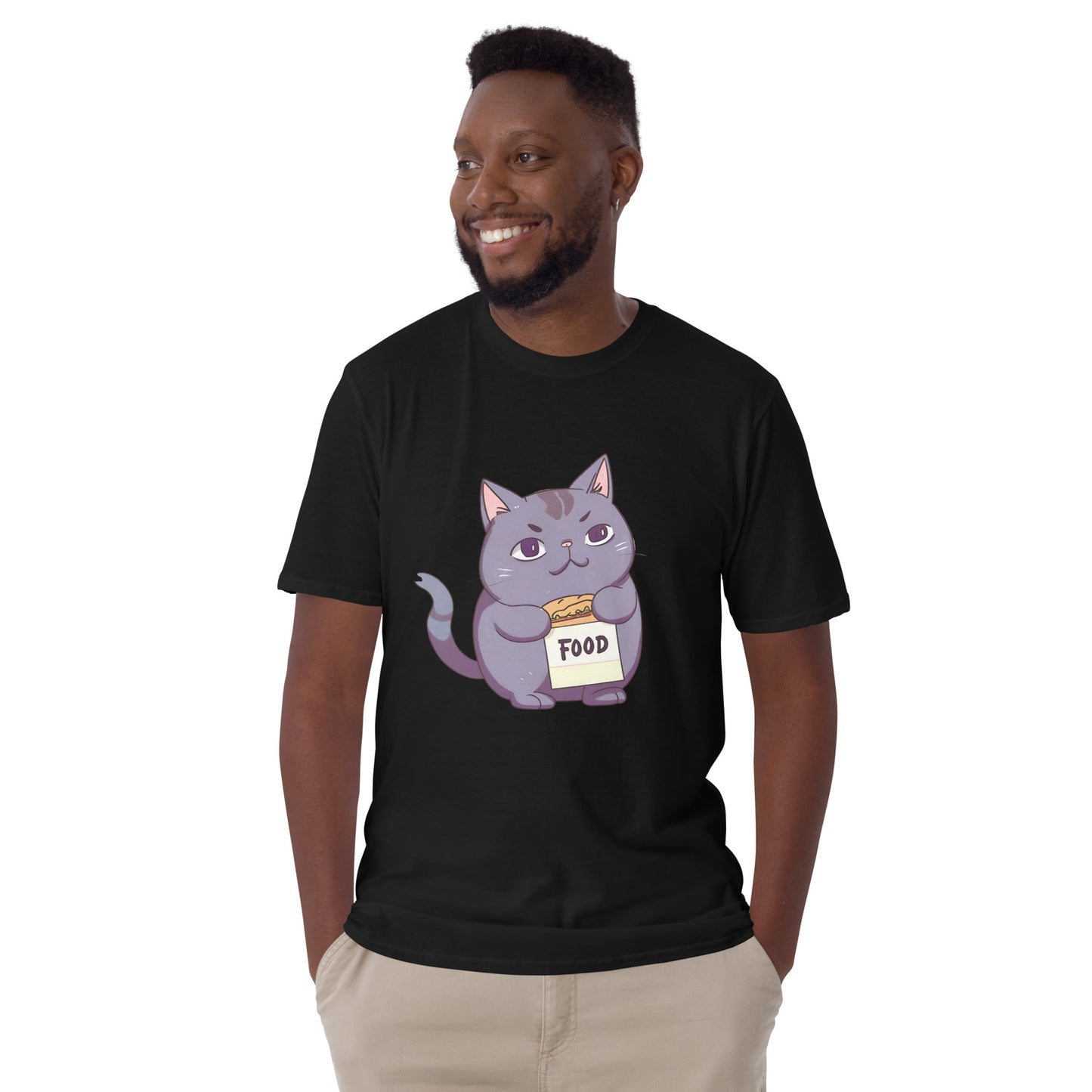 Fat cat begging for food - Unisex T-Shirt