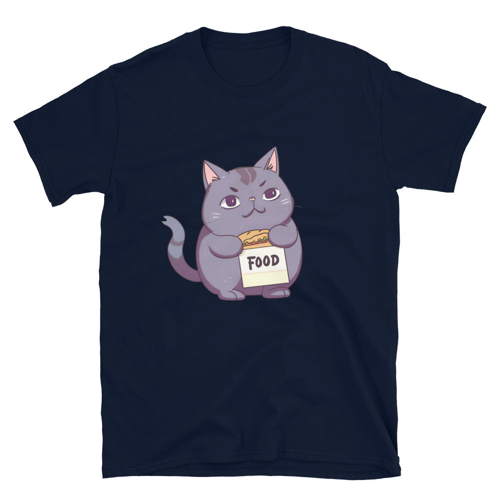 Fat cat begging for food - Unisex T-Shirt