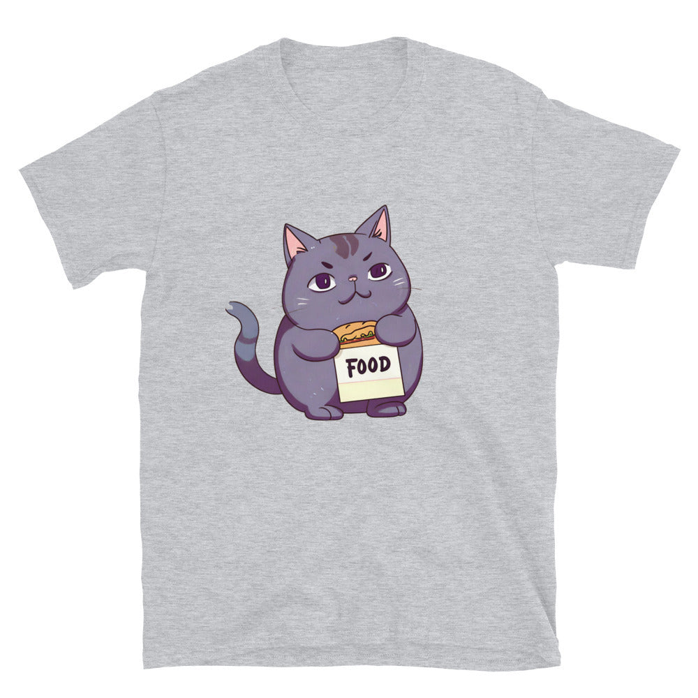 Fat cat begging for food - Unisex T-Shirt