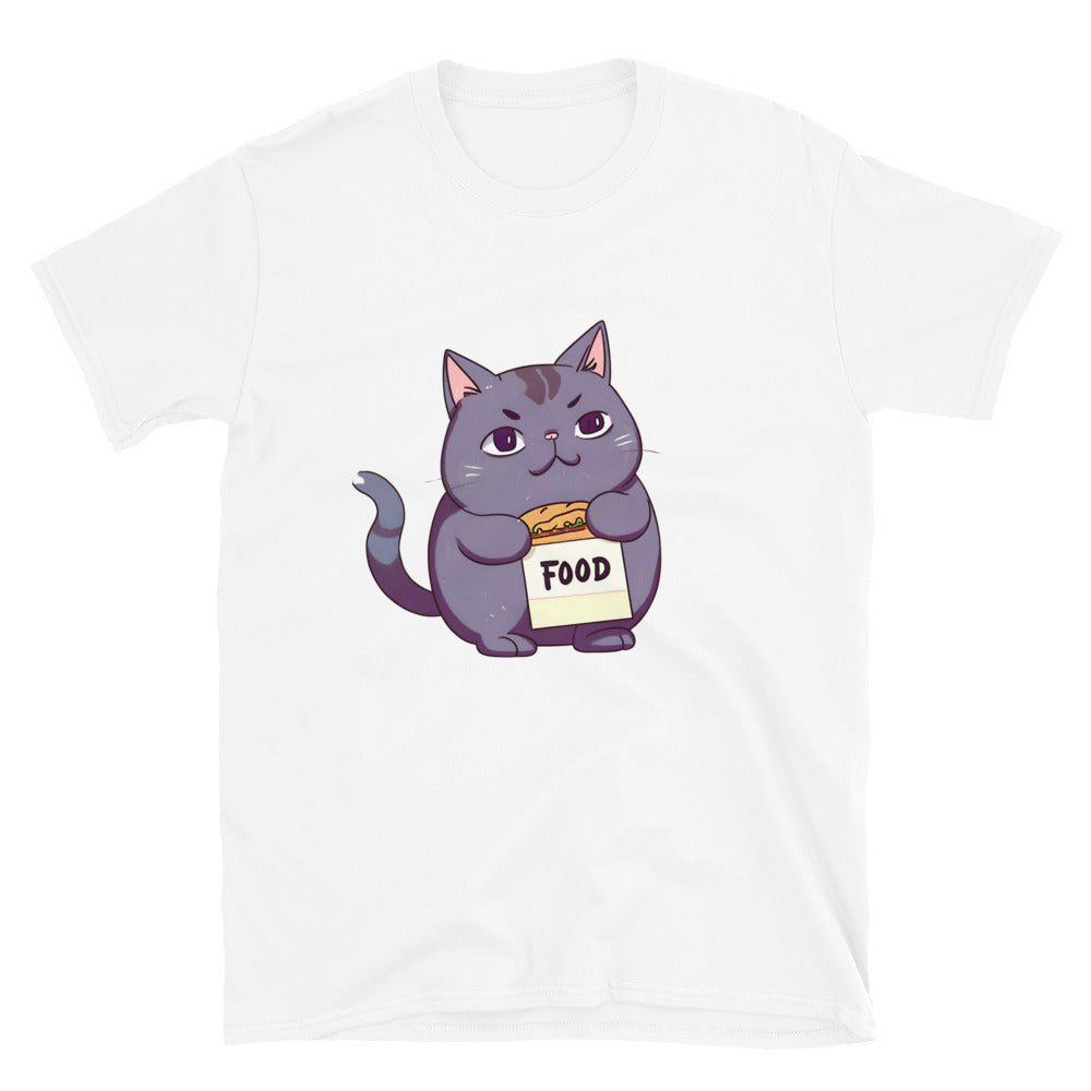 Fat cat begging for food - Unisex T-Shirt