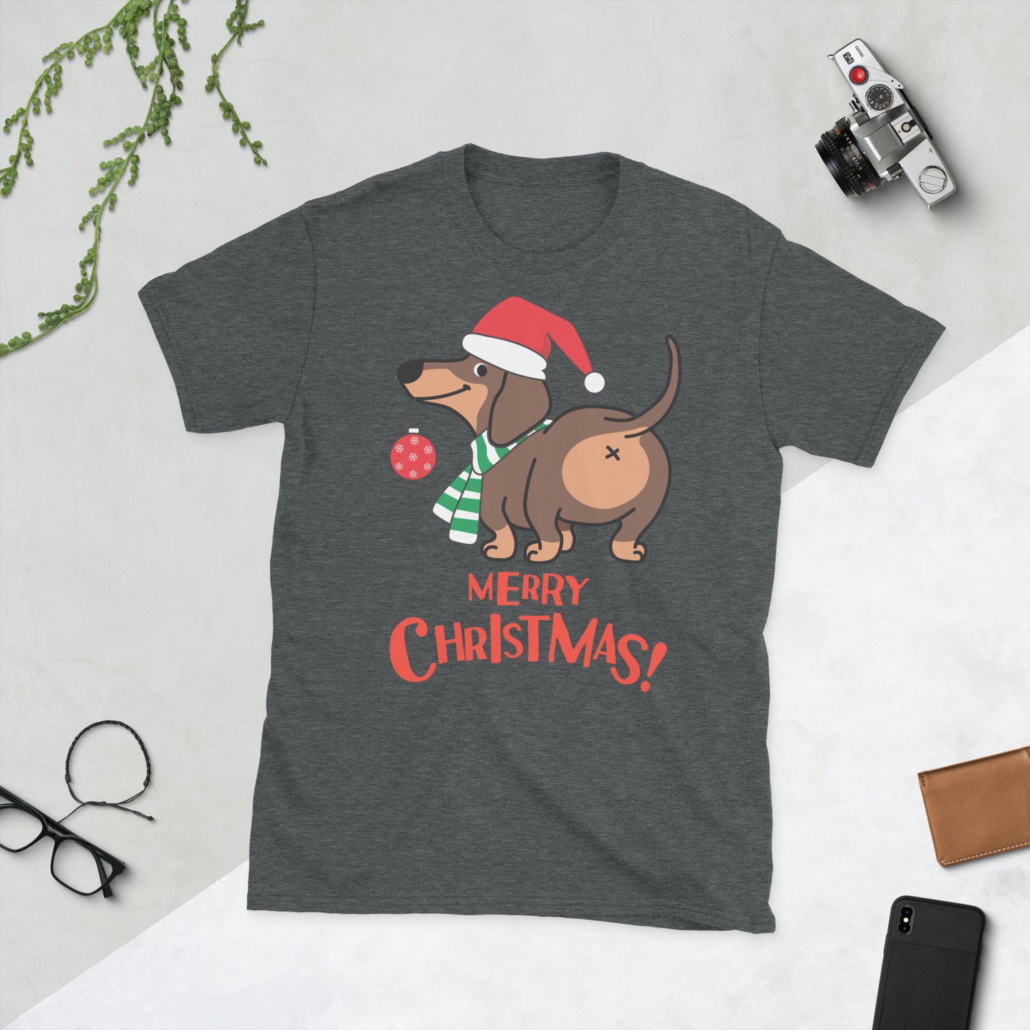 Merry Christmas dog butt - Unisex T-Shirt