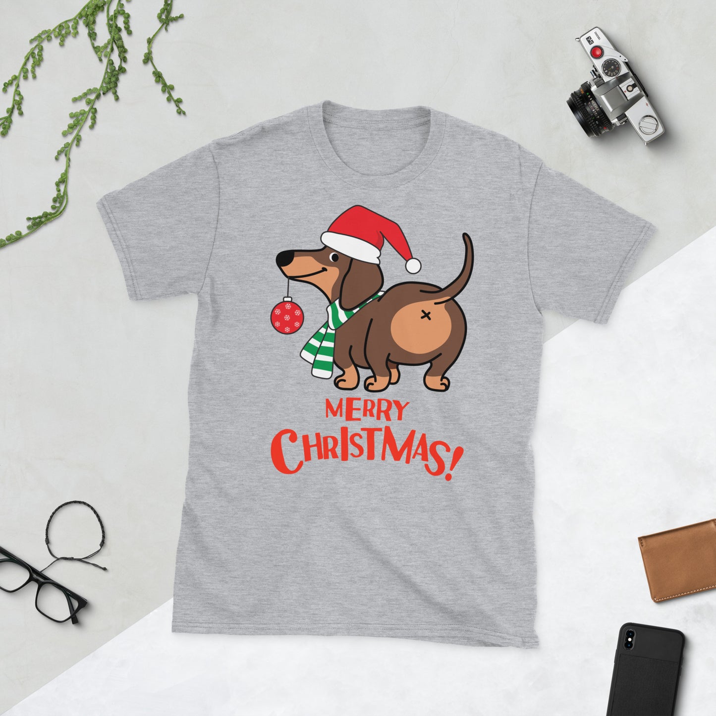 Merry Christmas dog butt - Unisex T-Shirt