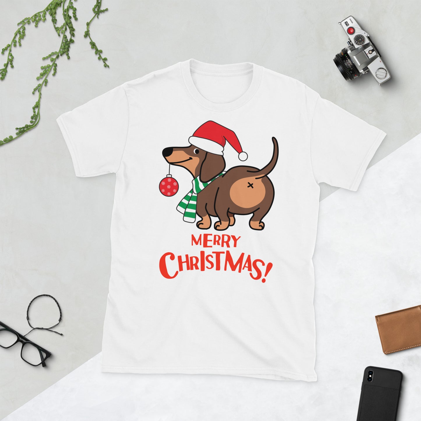 Merry Christmas dog butt - Unisex T-Shirt