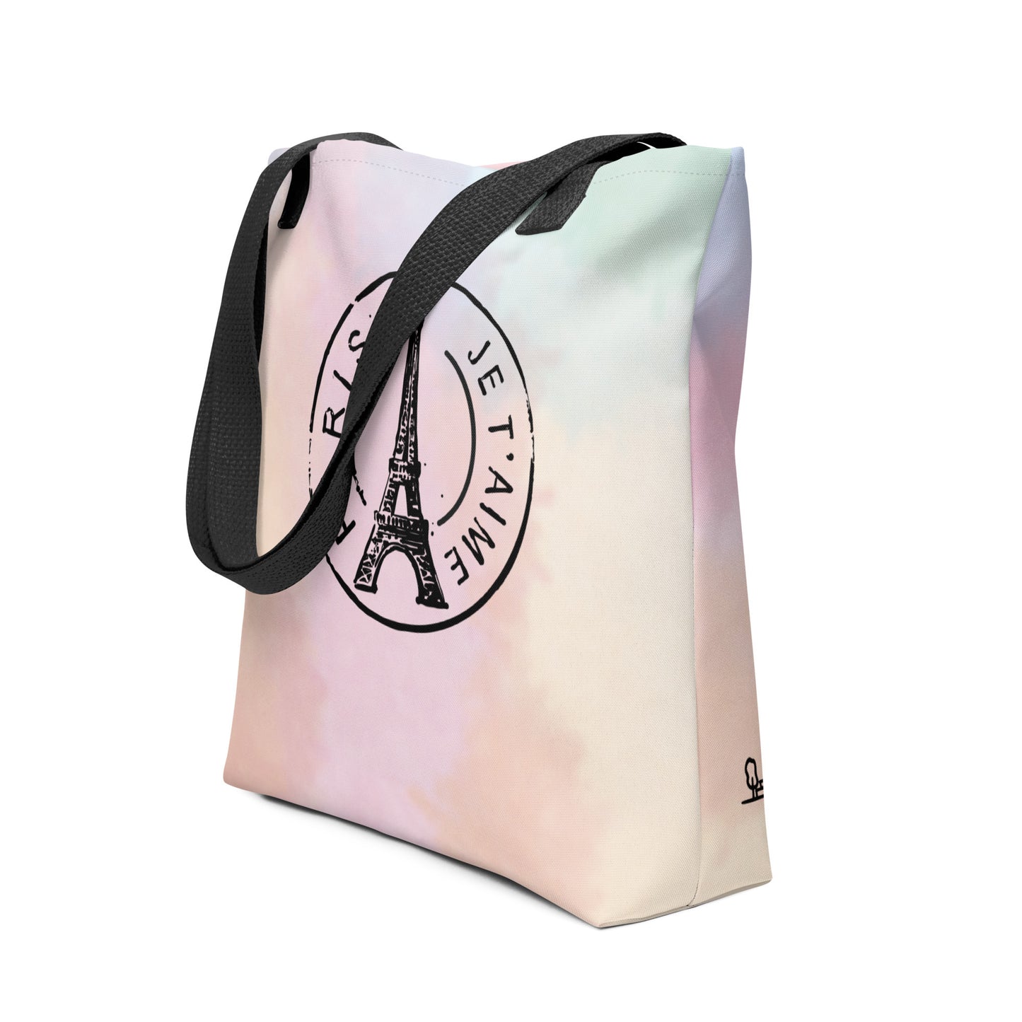 Paris je t'aime pink - Full color tote bag