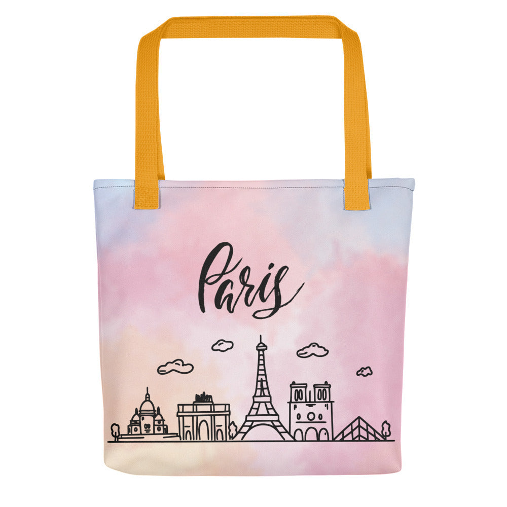 Paris je t'aime pink - Full color tote bag