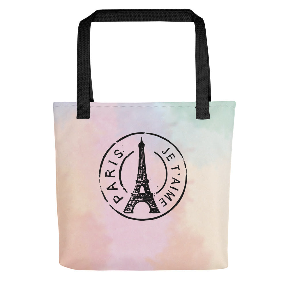 Paris je t'aime pink - Full color tote bag