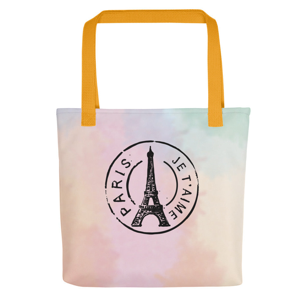 Paris je t'aime pink - Full color tote bag