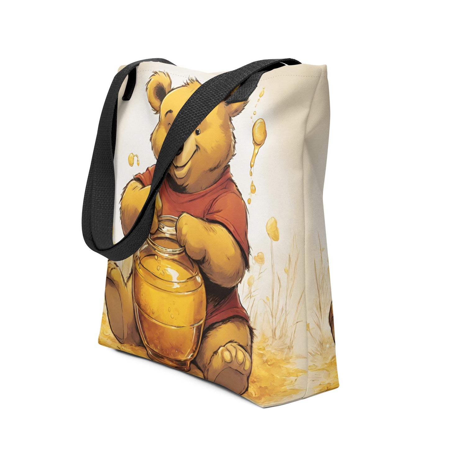 Bear eating honey - Full colour tote bag