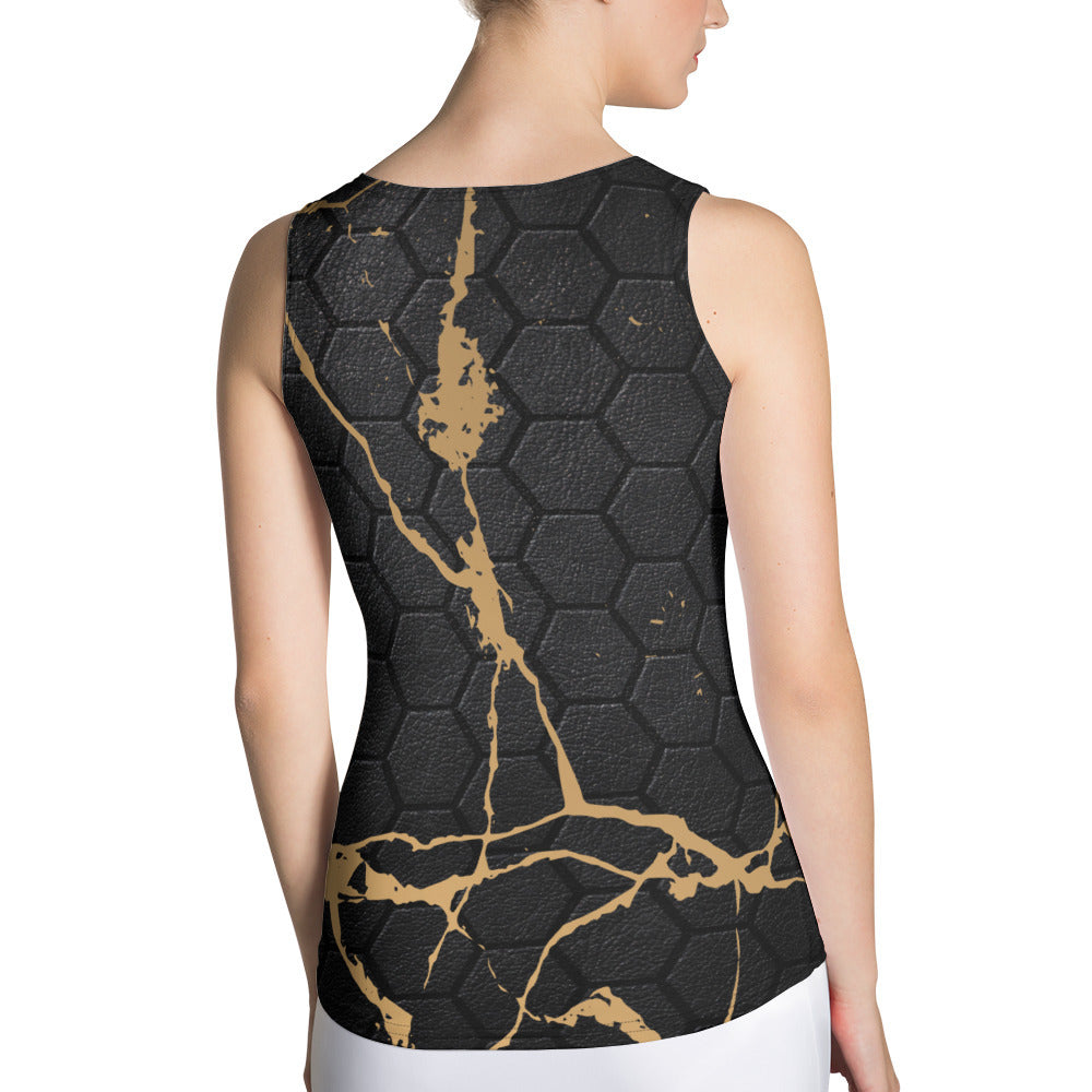 Black & gold Hexagon - Tank Top