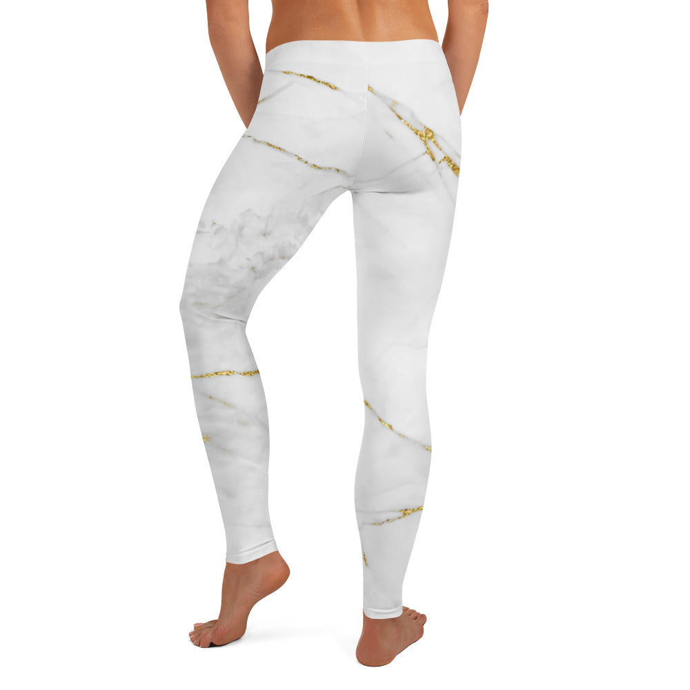 White golden marble - Leggings