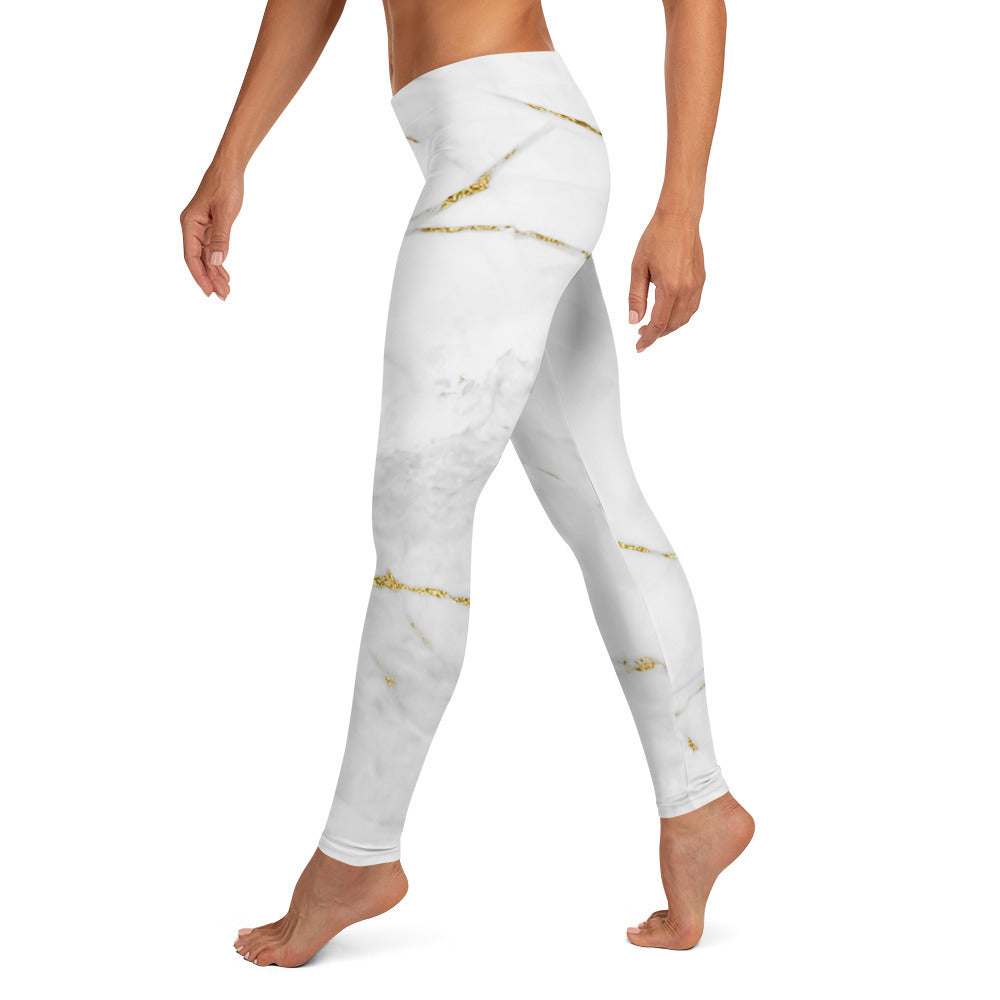 White golden marble - Leggings