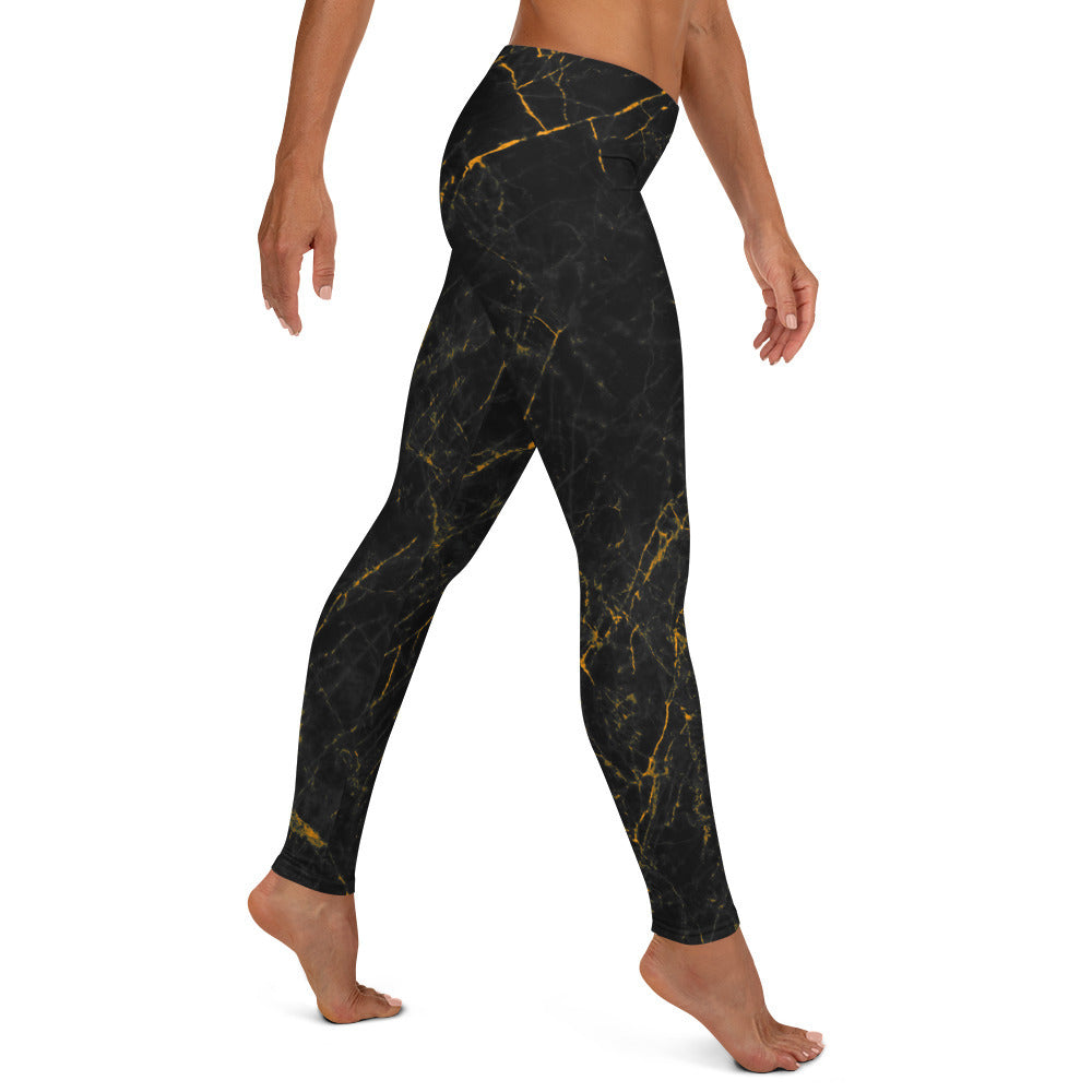 Dark golden marble - Leggings