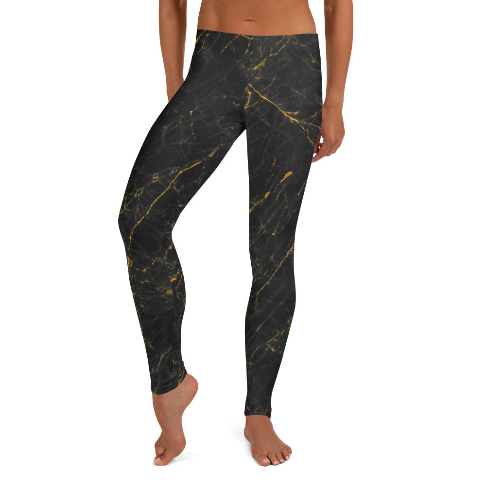 Dark golden marble - Leggings