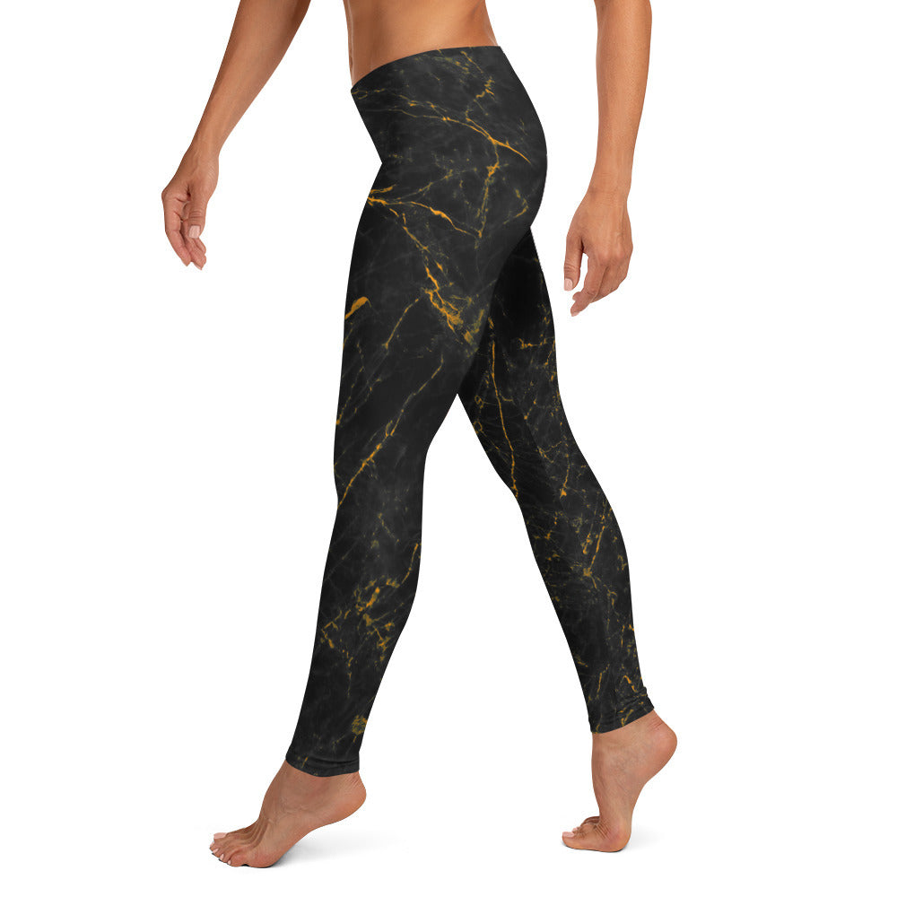 Dark golden marble - Leggings