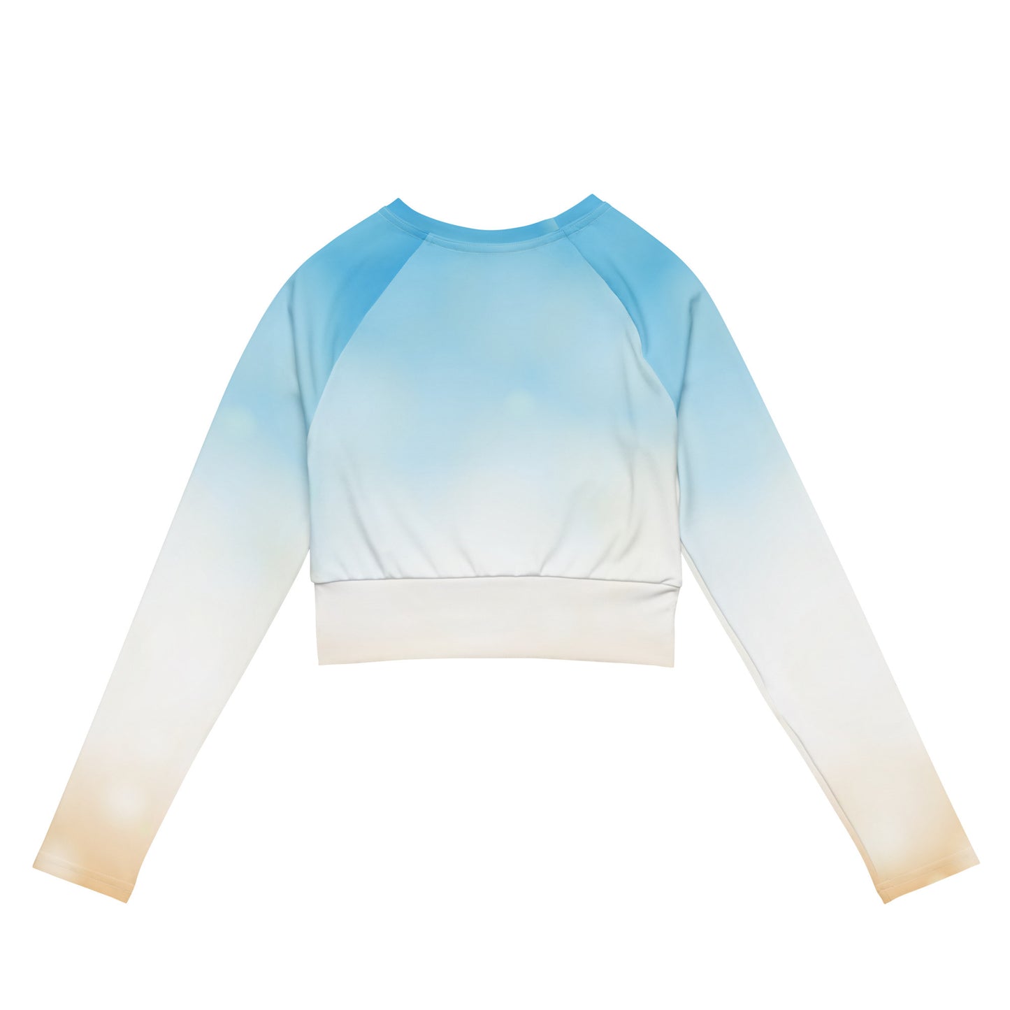 Blue & orange - Long-sleeve crop top