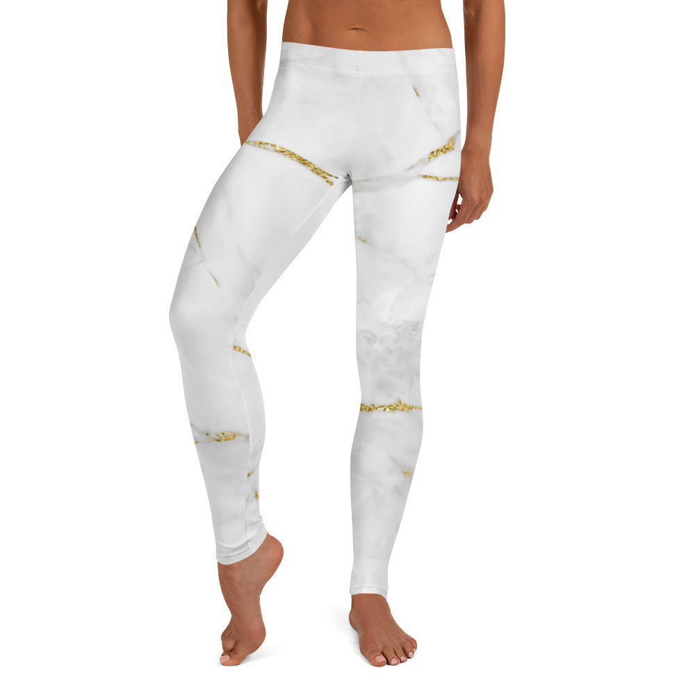 White golden marble - Leggings