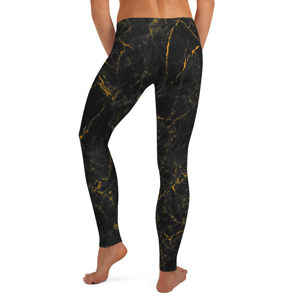 Dark golden marble - Leggings