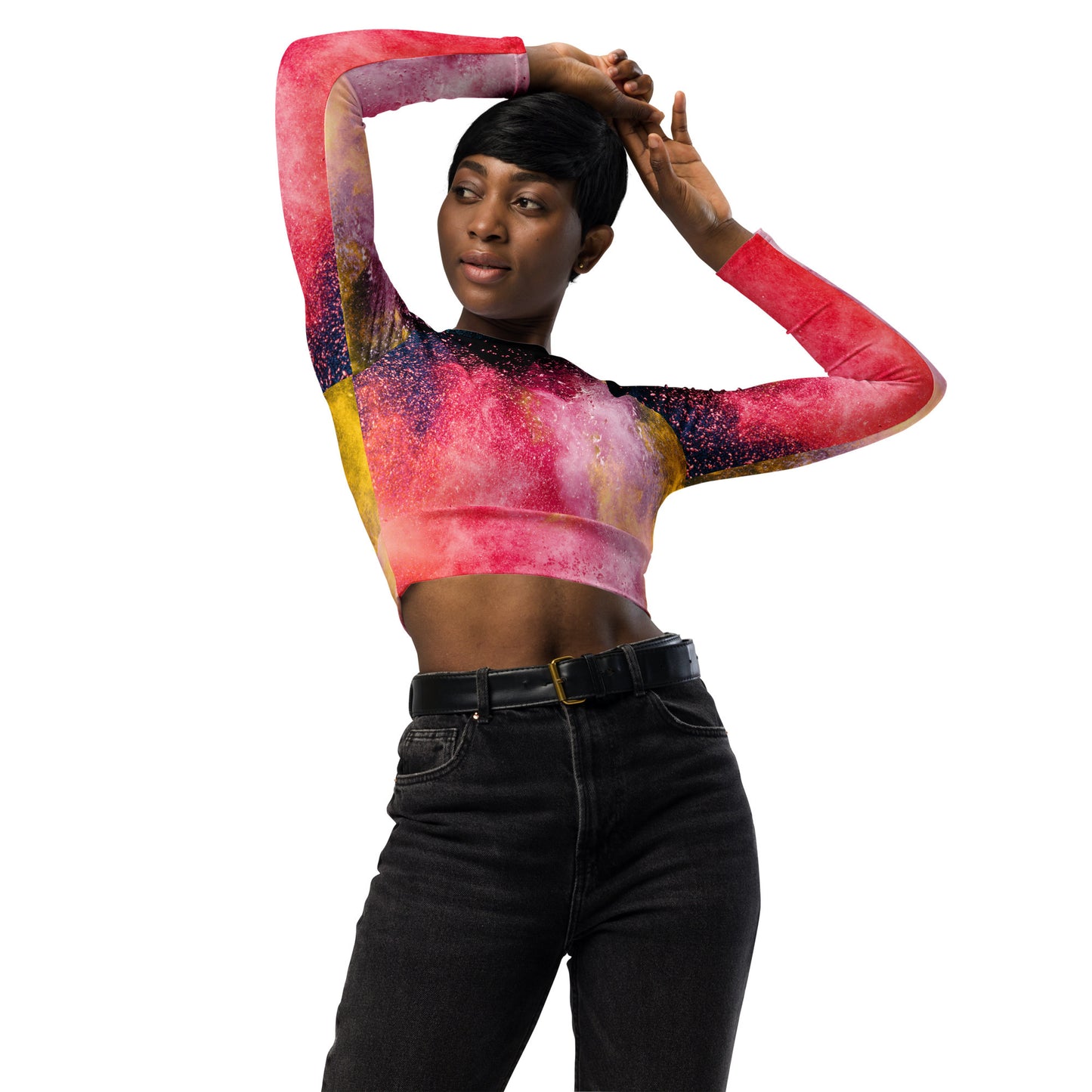 Colour eruption - Long-sleeve crop top