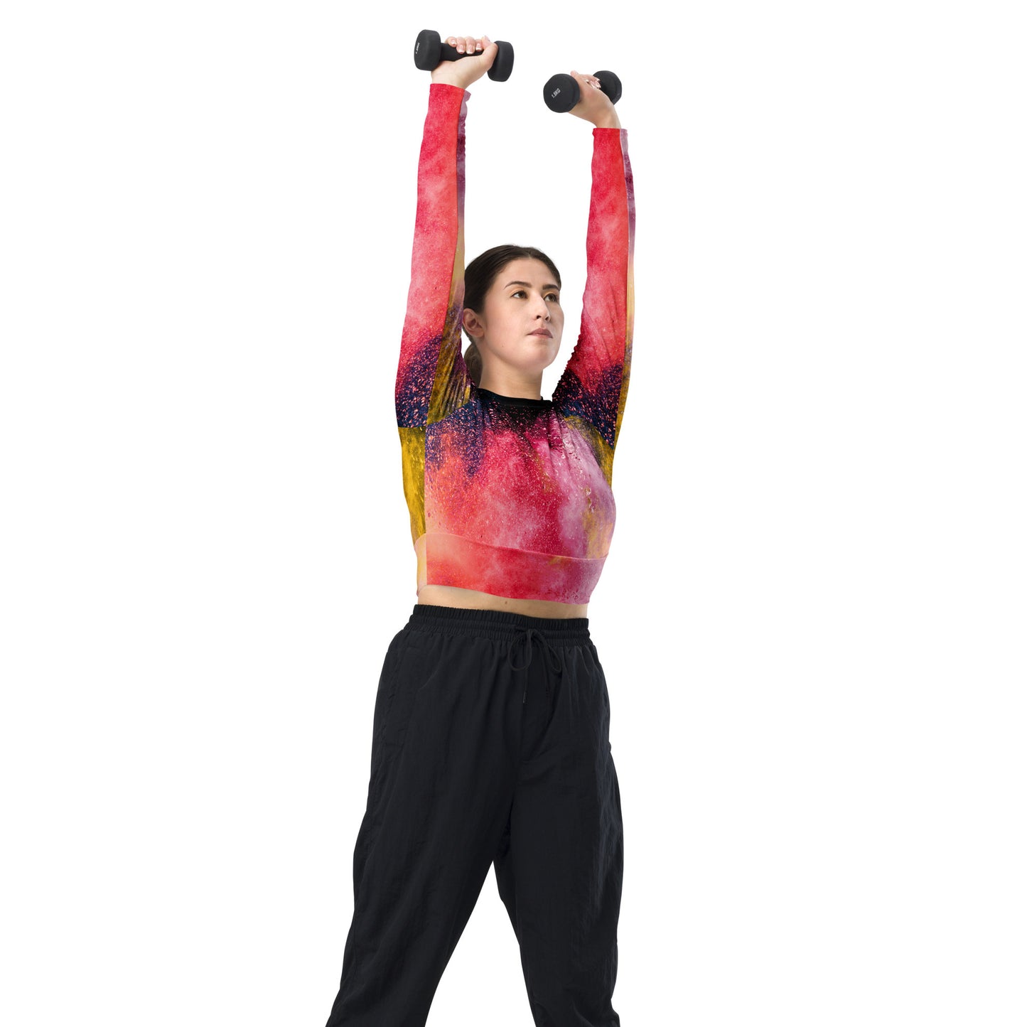 Colour eruption - Long-sleeve crop top