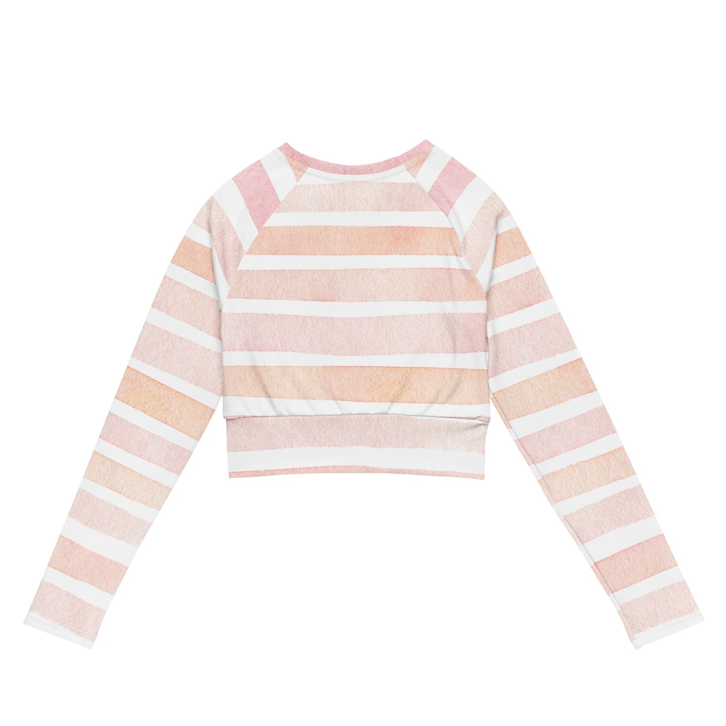 Pink stripes - Long-sleeve crop top