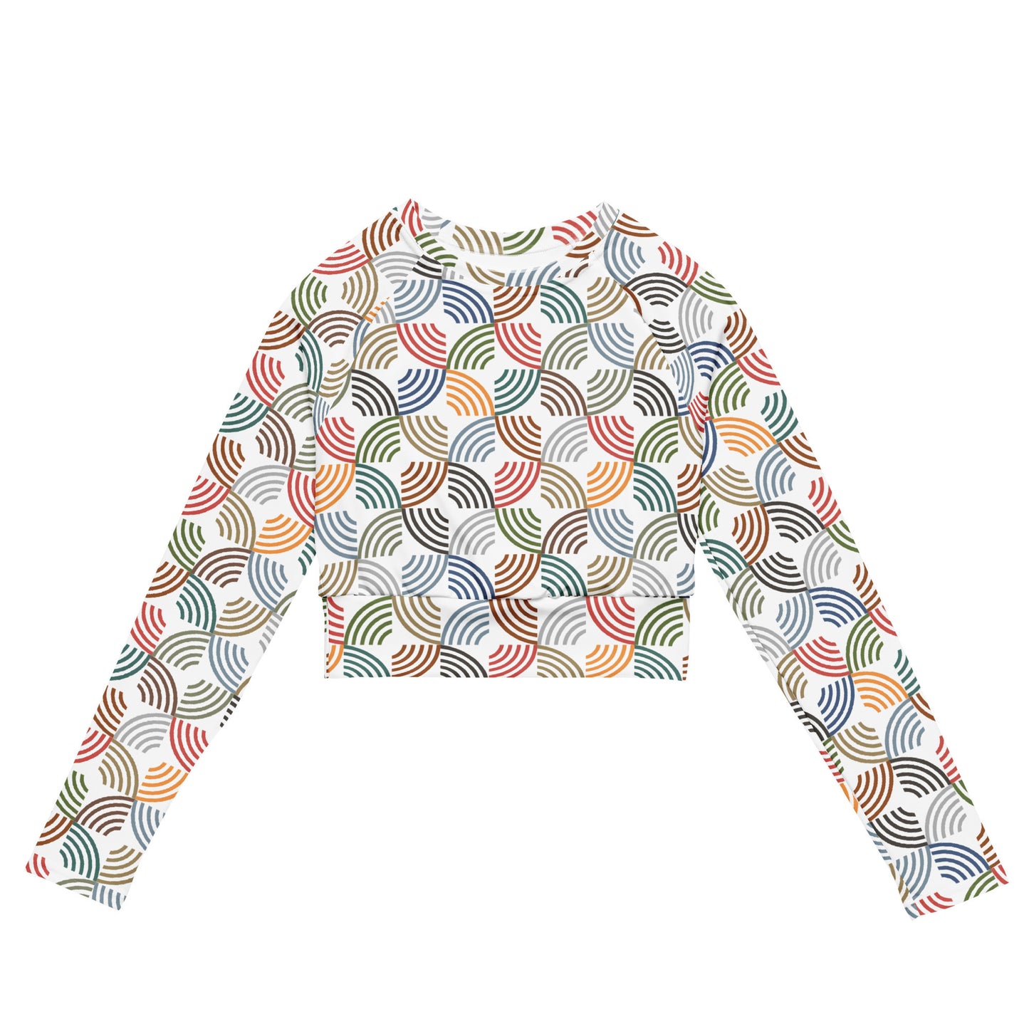 Couloured waves - Long-sleeve crop top