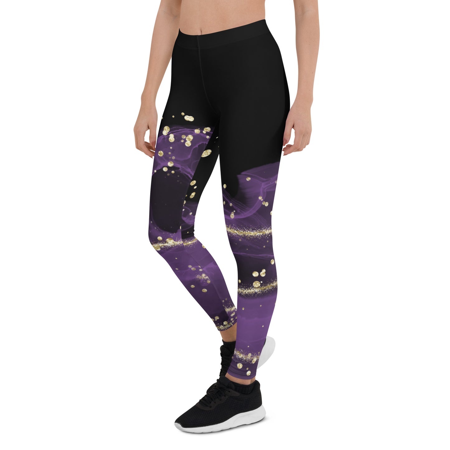 Black & purple - Leggings