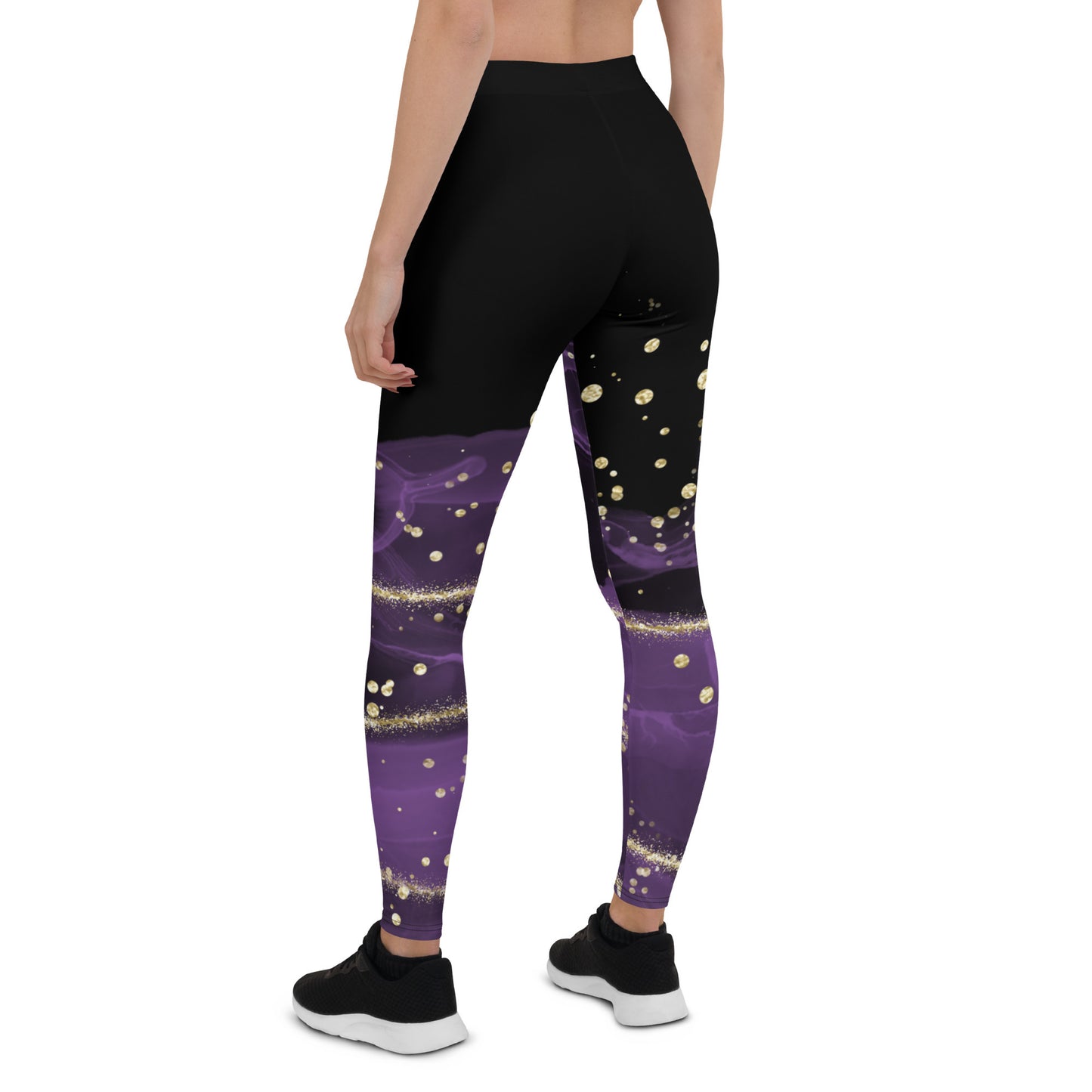 Black & purple - Leggings