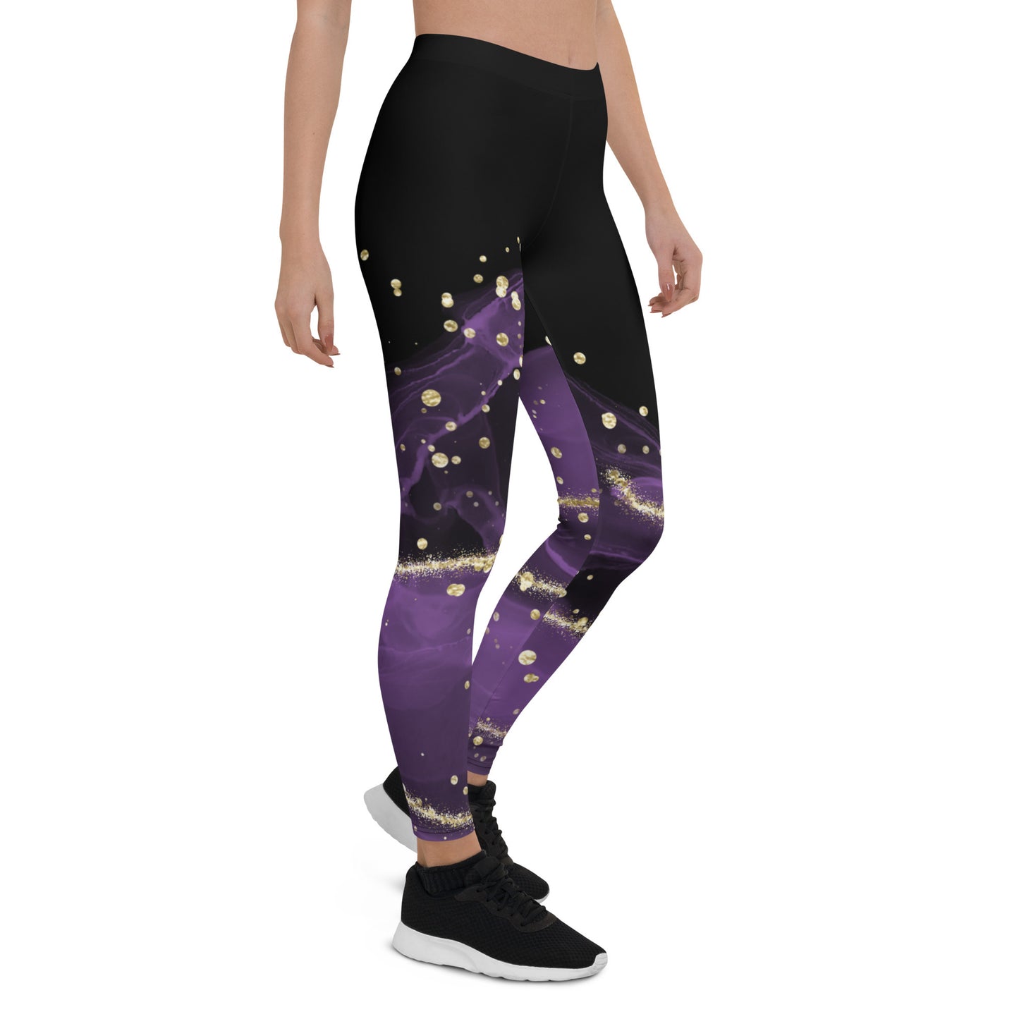 Black & purple - Leggings