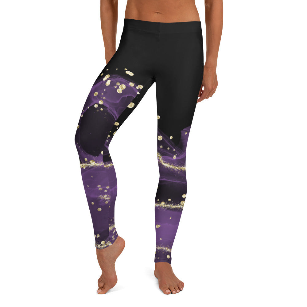 Black & purple - Leggings