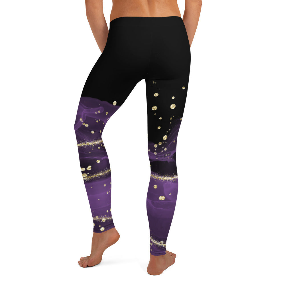 Black & purple - Leggings