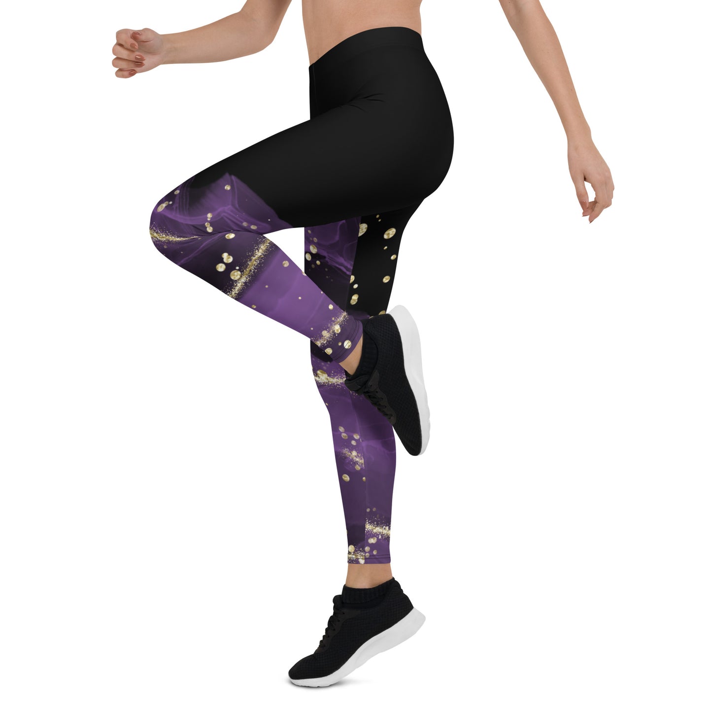 Black & purple - Leggings