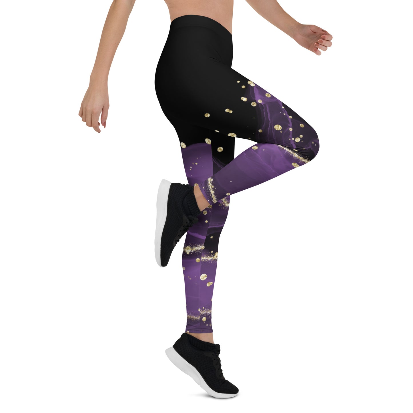 Black & purple - Leggings