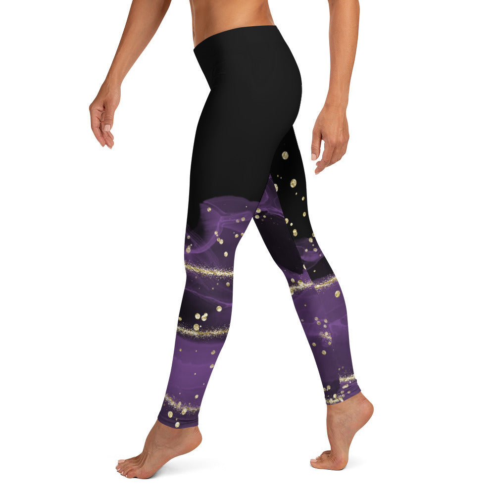 Black & purple - Leggings